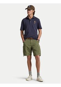 Polo Ralph Lauren Polo 710P00083001 Granatowy Custom Slim Fit. Typ kołnierza: polo. Kolor: niebieski. Materiał: bawełna #6