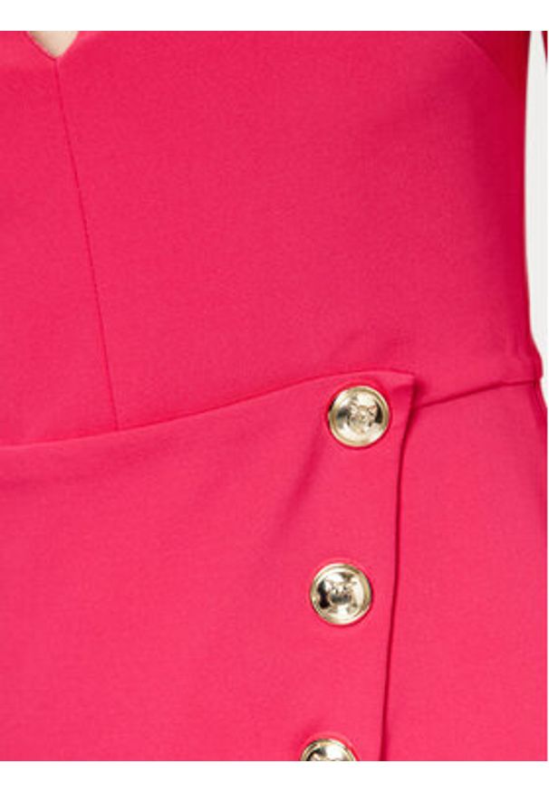 Pinko Sukienka codzienna Angolare 100943 A0HM Różowy Regular Fit. Okazja: na co dzień. Kolor: różowy. Materiał: syntetyk. Typ sukienki: proste. Styl: casual