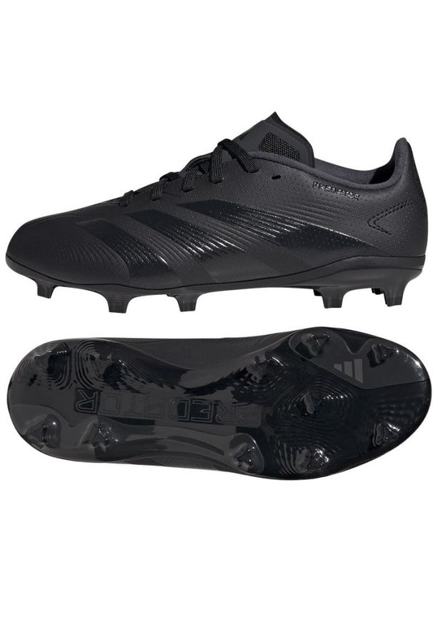 Adidas - Buty adidas Predator League L Fg Jr IG7750 czarne. Kolor: czarny. Materiał: materiał, syntetyk. Szerokość cholewki: normalna
