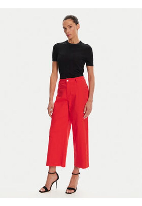 Vero Moda Kuloty Wild Kayla 10307837 Czerwony Wide Leg. Kolor: czerwony. Materiał: bawełna