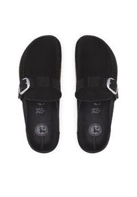 Birkenstock Klapki Buckley 1017826 Czarny. Kolor: czarny. Materiał: welur, skóra #7