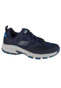 skechers - Buty do chodzenia męskie, Skechers Hillcrest. Zapięcie: sznurówki. Kolor: niebieski. Materiał: materiał, skóra. Szerokość cholewki: normalna. Sport: turystyka piesza