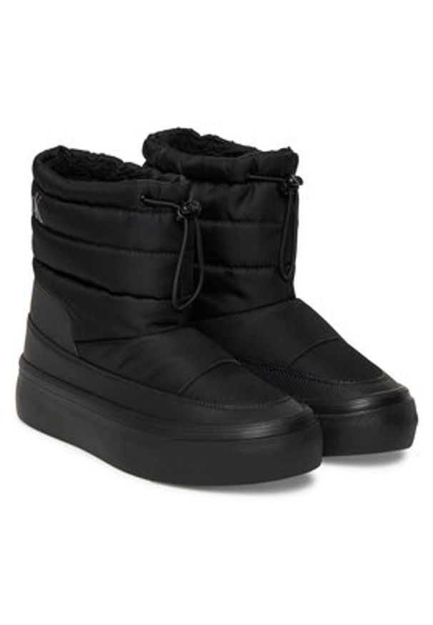 Calvin Klein Sneakersy Vulc Flatf Snowboot Nylon Mix Mg YW0YW01977 Czarny. Kolor: czarny. Materiał: materiał