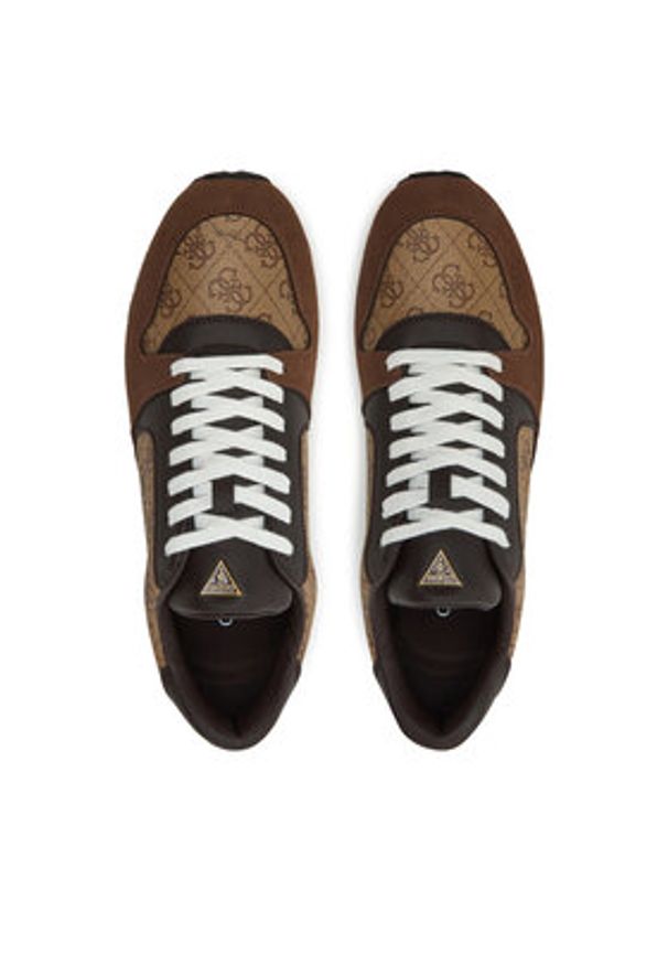 Guess Sneakersy FMPARO ELL12 Brązowy. Kolor: brązowy. Materiał: skóra
