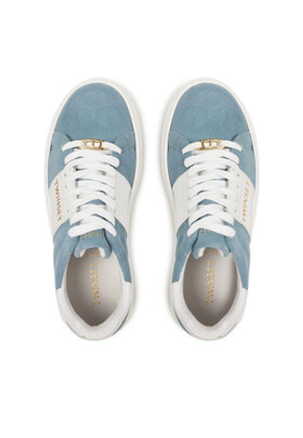TwinSet - TWINSET Sneakersy 251GCJ01C Niebieski. Kolor: niebieski. Materiał: zamsz, skóra