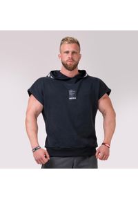 NEBBIA - Koszulka fitness męska Nebbia Reg Top Hoodie czarna. Kolor: czarny. Sport: fitness #1