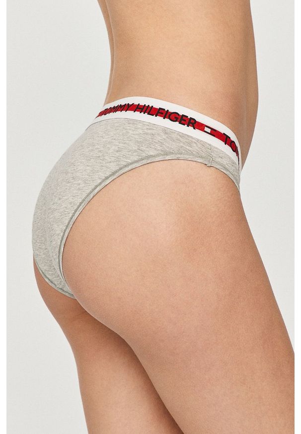 TOMMY HILFIGER - Tommy Hilfiger - Figi. Kolor: szary. Materiał: bawełna