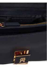 TOMMY HILFIGER - Tommy Hilfiger Torebka Th Her Med Crossover Jacqu AW0AW18638 Granatowy. Kolor: niebieski. Materiał: skórzane #5