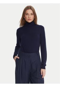 Kontatto Golf 3M0824C Granatowy Regular Fit. Typ kołnierza: golf. Kolor: niebieski. Materiał: wiskoza #1