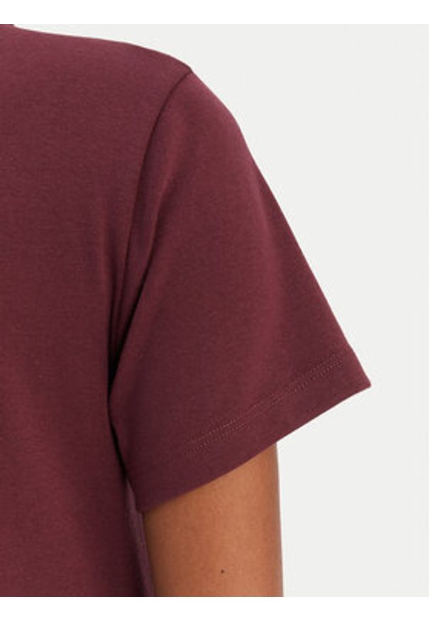 Hugo - HUGO T-Shirt Deloris 50512002 Bordowy Regular Fit. Kolor: czerwony. Materiał: bawełna