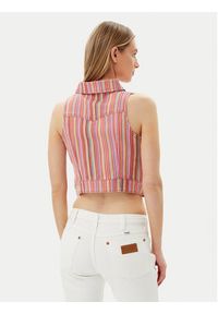 Wrangler Kamizelka 112362848 Różowy Slim Fit. Kolor: różowy. Materiał: bawełna #4
