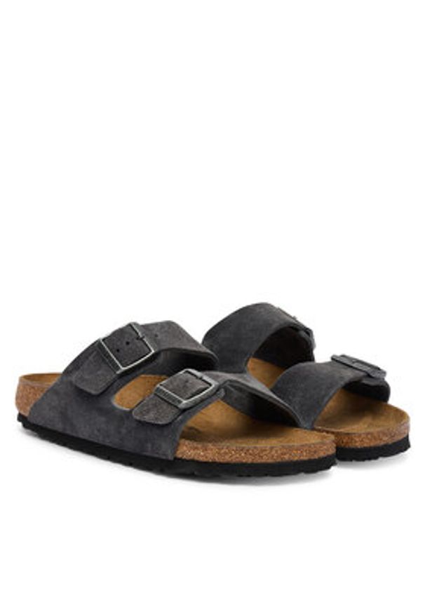 Birkenstock Klapki Arizona 1031625 Szary. Kolor: szary. Materiał: zamsz, skóra