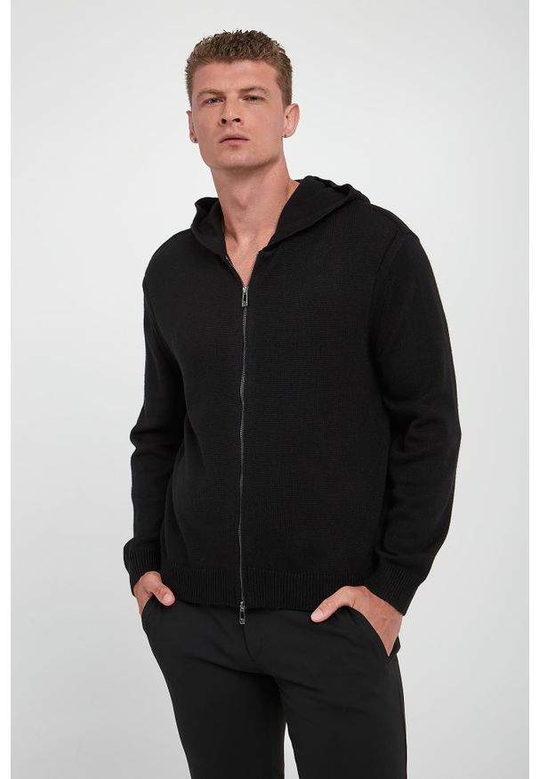 Armani Exchange - Sweter męski z wełną dziewiczą ARMANI EXCHANGE. Materiał: wełna