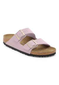 Birkenstock - BIRKENSTOCK Arizona Birko-Flor Faded Purple Klapki damskie. Okazja: na co dzień. Kolor: fioletowy. Materiał: materiał, skóra. Wzór: paski. Sezon: lato. Styl: casual, elegancki, wakacyjny #5