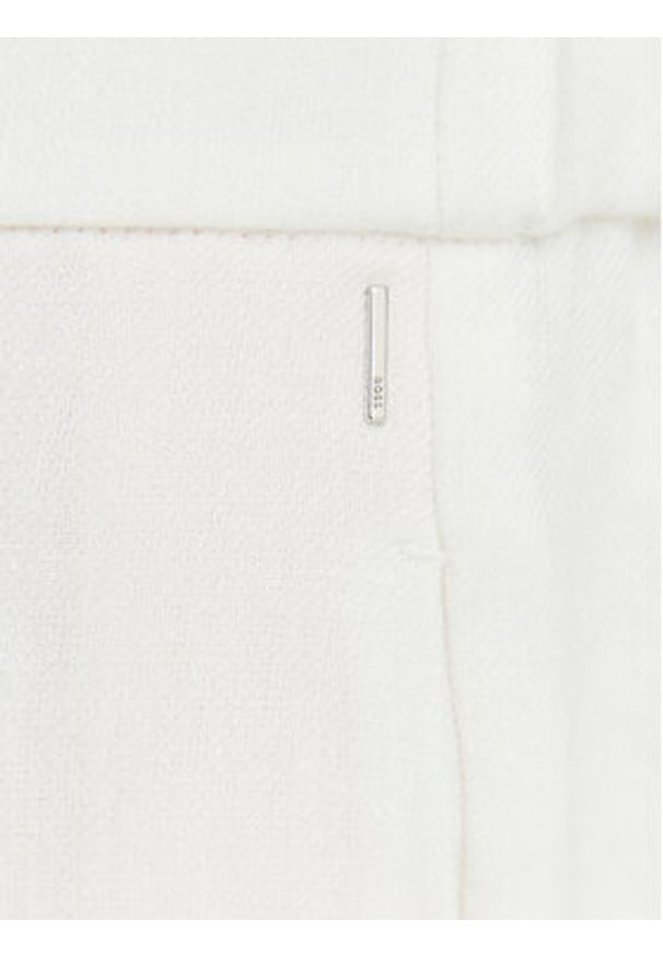 BOSS Spodnie materiałowe Tiana 50557443 Biały Relaxed Fit. Kolor: biały. Materiał: wiskoza, len