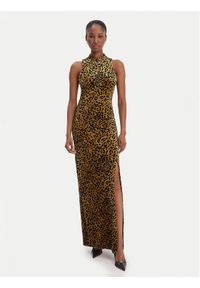 Guess Sukienka wieczorowa W6RK10 KA652 Beżowy Regular Fit. Kolor: beżowy. Materiał: syntetyk. Styl: wizytowy #1