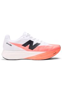 Buty męskie New Balance FuelCell SC Elite V5 MRCELLR5 – pomarańczowe. Kolor: pomarańczowy. Materiał: syntetyk, materiał. Szerokość cholewki: normalna. Sport: bieganie, fitness