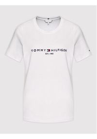 TOMMY HILFIGER - Tommy Hilfiger T-Shirt Heritage C-Nk WW0WW31999 Biały Regular Fit. Kolor: biały. Materiał: bawełna