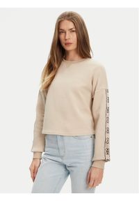 Guess Bluza V3BQ16 KB3P2 Beżowy Regular Fit. Kolor: beżowy. Materiał: syntetyk