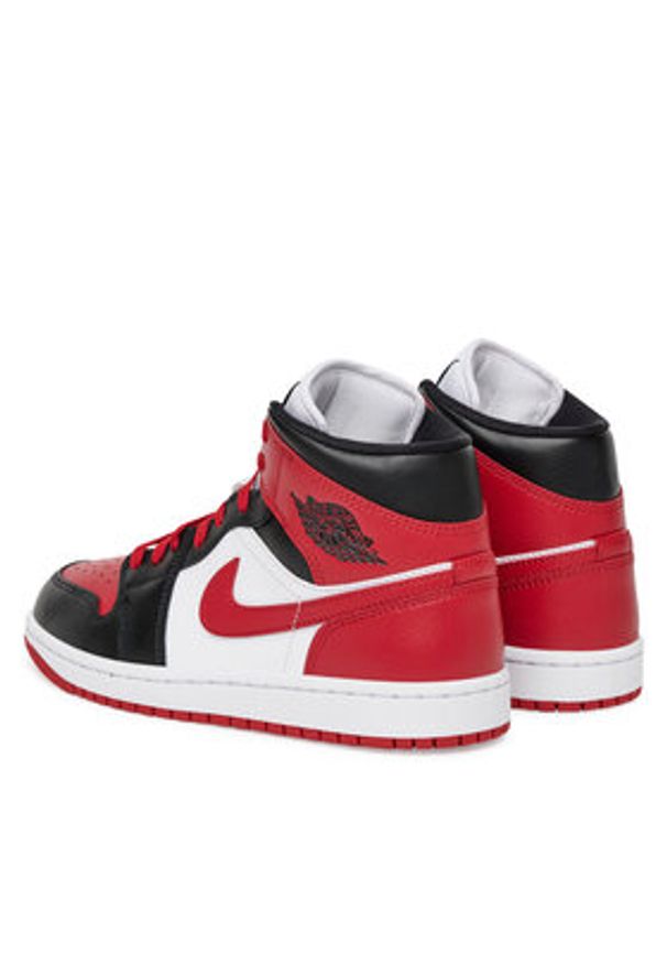 Nike Sneakersy Wmns Air Jordan 1 Mid BQ6472 079 Czerwony. Kolor: czerwony. Materiał: skóra. Model: Nike Air Jordan