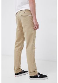 Wrangler spodnie męskie. Kolor: beżowy. Materiał: tkanina. Wzór: gładki #3