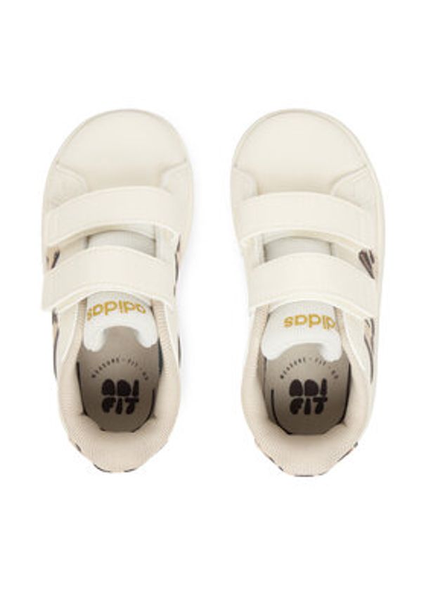 Adidas - adidas Sneakersy Grand Court 3.0 KJ4831 Biały. Kolor: biały. Materiał: skóra