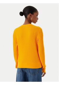 TOMMY HILFIGER - Tommy Hilfiger Sweter Fine WW0WW44993 Pomarańczowy Regular Fit. Kolor: pomarańczowy. Materiał: bawełna #5