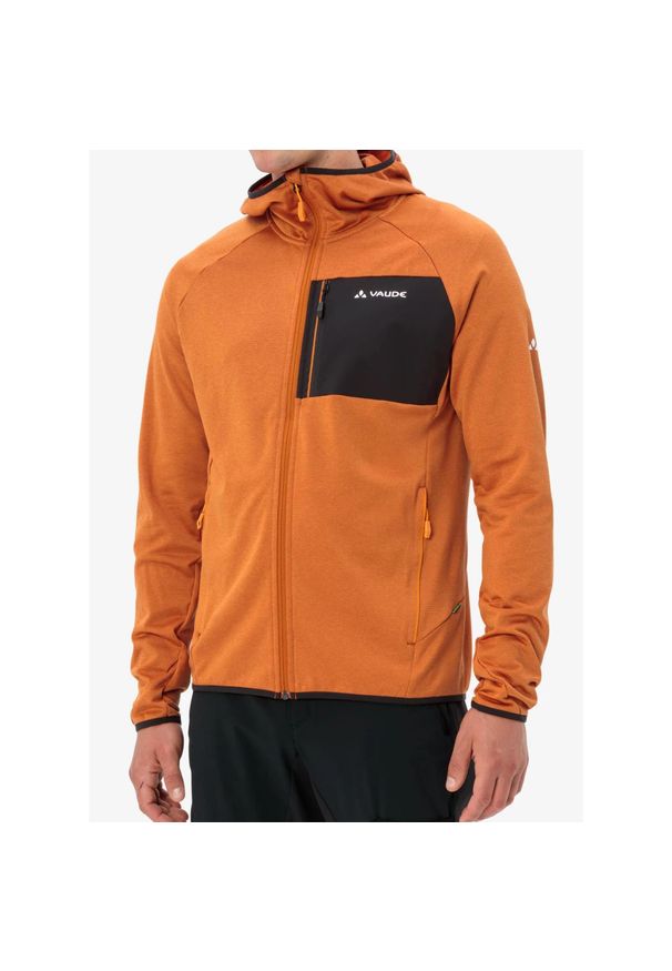Bluza polarowa męska Vaude Tekoa Fleece Jacket II. Kolor: pomarańczowy. Materiał: polar