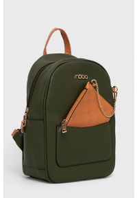 Nobo plecak damski kolor zielony mały gładki. Kolor: zielony. Wzór: gładki #3