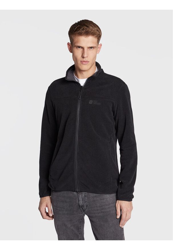 Polar Jack Wolfskin. Kolor: czarny. Materiał: polar, syntetyk