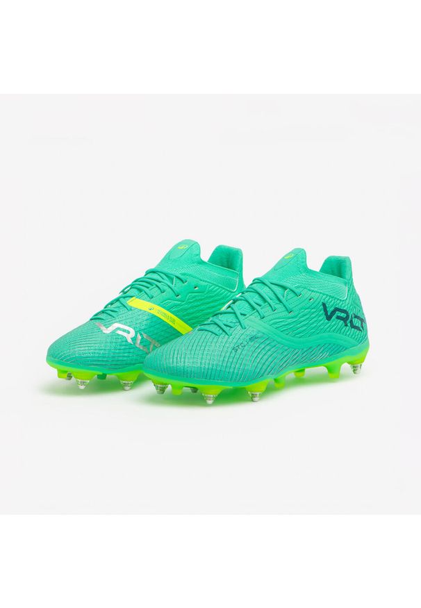 KIPSTA - Buty piłkarskie Kipsta Viralto III 3d Air Mesh SG. Kolor: zielony. Materiał: mesh. Szerokość cholewki: normalna. Sport: piłka nożna