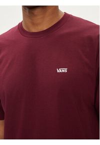 Vans T-Shirt Mn Left Chest Logo Tee VN0A3CZE Bordowy Regular Fit. Kolor: czerwony. Materiał: bawełna #4