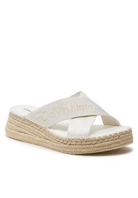 Calvin Klein Jeans Espadryle Sporty Wedge Rope Sandal Mr YW0YW01364 Biały. Kolor: biały. Materiał: materiał. Styl: sportowy #6