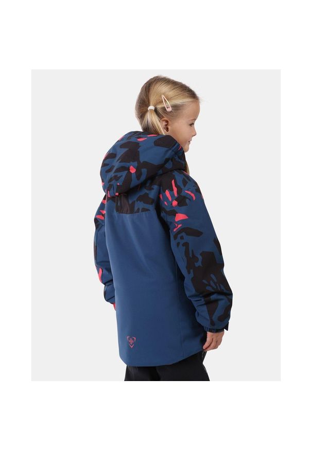 Dziewczęca kurtka narciarska Kilpi Samara. Kolor: niebieski. Wzór: kolorowy. Sezon: zima. Sport: narciarstwo