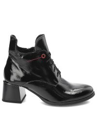 Czarne Botki Armodo Stylowe Obuwie Damskie. Kolor: czarny. Materiał: materiał. Styl: elegancki #7