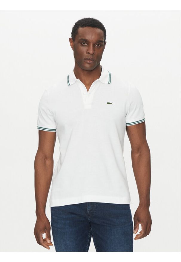 Lacoste Polo PH9875 Biały Regular Fit. Typ kołnierza: polo. Kolor: biały. Materiał: syntetyk, bawełna