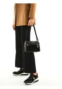Kazar - Czarna torebka damska. Kolor: czarny. Materiał: zamszowe, skórzane #7
