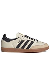 Adidas - Buty damskie adidas Originals Samba OG ID0478 - beżowe. Okazja: na co dzień. Zapięcie: sznurówki. Kolor: beżowy. Materiał: guma, syntetyk, zamsz, skóra. Szerokość cholewki: normalna
