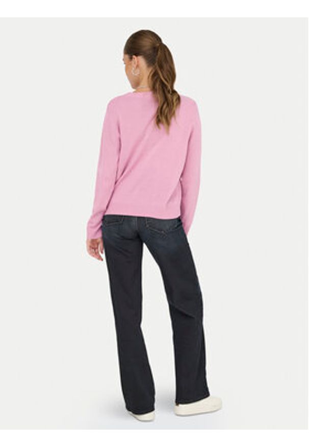 only - ONLY Sweter Xmas Shine 15355004 Różowy Regular Fit. Kolor: różowy. Materiał: syntetyk