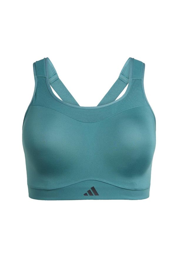 Adidas - Biustonosz TLRD Impact Training High Support. Kolor: niebieski. Materiał: materiał. Technologia: ClimaCool (Adidas)