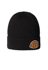 Czapka unisex The North Face Logo Box Beanie 0A8CHEFOX1 - czarna. Kolor: czarny. Materiał: poliester. Wzór: aplikacja. Styl: klasyczny #1