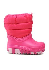 Crocs Śniegowce Classic Neo Puff Boot T 207683 Różowy. Kolor: różowy #1