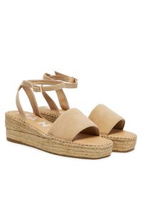 Manebi Espadryle M 1.1 WJ Beżowy. Kolor: beżowy. Materiał: zamsz, skóra