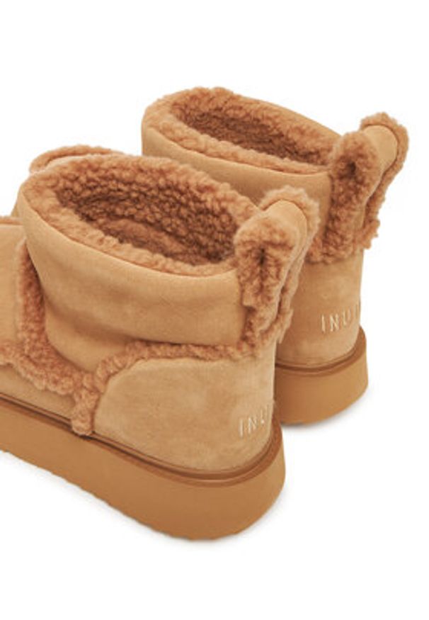 Inuikii Śniegowce Shearling Micro 1001.026.0011 Beżowy. Kolor: beżowy. Materiał: zamsz, skóra