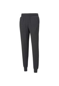 Spodnie męskie Puma Ess Logo. Kolor: wielokolorowy, szary, czarny. Materiał: bawełna, materiał. Sport: fitness #1