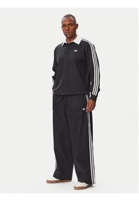 Adidas - adidas Polo 3-Stripes Rugby Longsleeve Polo KE3576 Czarny Regular Fit. Typ kołnierza: polo. Kolor: czarny. Materiał: bawełna. Długość rękawa: długi rękaw #2