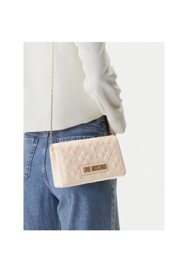 Love Moschino - Torebka LOVE MOSCHINO. Kolor: kremowy