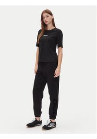DKNY Sport Spodnie dresowe DP5P3585 Czarny Regular Fit. Kolor: czarny. Materiał: bawełna