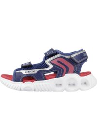 Geox - Sandały GEOX J SANDAL WROOM BOY Niebieski. Kolor: niebieski. Materiał: syntetyk, tkanina. Sezon: lato