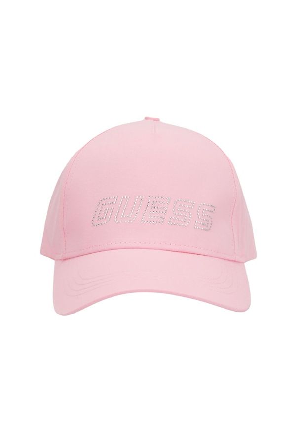 Guess - GUESS Różowa damska czapka z daszkiem. Kolor: różowy